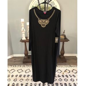 Vince Camuto Tight Black Midi Dress